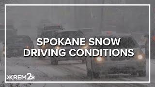 Spokane sees 100 crashes due to snowfall