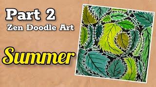 Wonderful Neurographic Art & Zendoodle Drawing Part 2 || Summer Season Creation