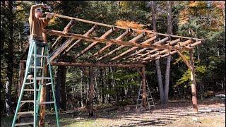 Building a Pole Barn!! (COMPLETE BUILD IN UNDER 10 minutes)