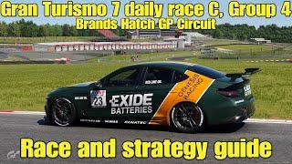 Gran Turismo 7 daily race race and strategy guide...Group 4 - Brands Hatch GP Circuit