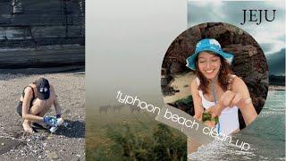 beach clean up in typhoon JEJU island | Angelina Danilova