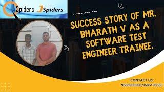 The success story of Mr. Bharath V as a  Software test engineer trainee.