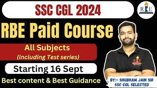 SSC CGL 2024 Tier-2 Paid course Announcement by Shubham Sir (RBE)| Best content & Best guidance 