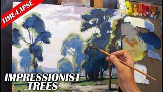 HOW TO paint Like IMPRESSIONIST | Edgar Payne Trees