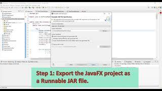 JavaFX export as JAR file, with VM arguments (Solution)