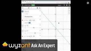 Find a line that travels through a point and is perpendicular to a line.