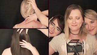 ASMR | Meet my besties! Hair Brushing & Scalp/Neck Massage for Galentine's Day