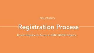 Registration process ERN CRANIO registry