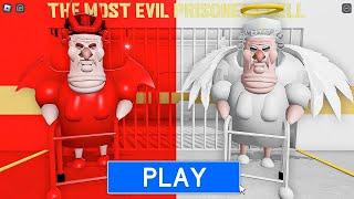 DEMON GRUMPY GRUN Vs ANGEL GRUMPY GRUN  in BARRY'S PRISON RUN! New Scary Obby #Roblox