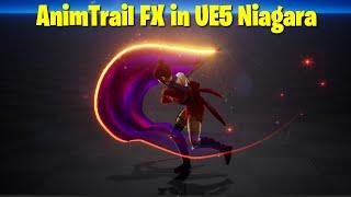 AnimTrail / Sword Trail / Ribbon Trail in UE5 Niagara Tutorial | Download Files