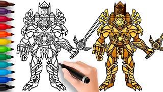 HOW TO DRAW UPGRADED CLOCKMAN TITAN | Skibidi Toilet Multiverse - Easy Step by Step Drawing