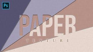 HOW TO CREATE PAPER TEXTURE IN PHOTOSHOP | PHOTOSHOP TUTORIAL