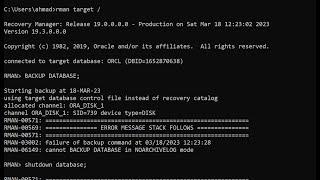 RMAN command to Backup Oracle database and recovery | Oracle DBA Tutorial