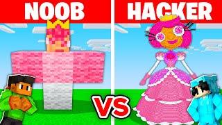 NOOB vs HACKER: I Cheated In a CANDY PRINCESS Build Challenge!