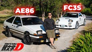 Toyota AE86 20V 4A-GE vs Mazda FC RX7 Turbo 13B: The Initial D Legends Review