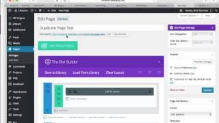 Divi Page Duplication-How to duplicate pages or posts in Divi Themes