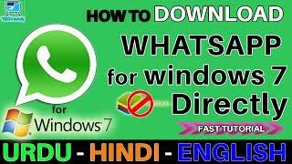 Install Whatsapp on windows 7 without Bluestacks 1min Tutorial  Urdu - Hindi - English | TECH-mAdy