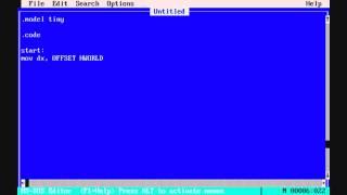 Writing Programs in x86 DOS Using debug and TASM