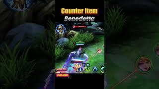 BENEDETTA Counter item  | MOBILE LEGENDS BANG BANG #mlbb  #shrots #benedetta