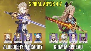 C0 Albedo Hypercarry & C4 Kirara Spread - Spiral Abyss 4.2 - Genshin Impact