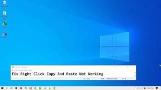 Fix Right Click Copy And Paste Not Working