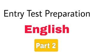 Entry Test Preparation For University||English MCQS For Entry Test||Pak MCQS