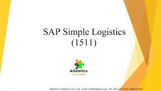 SAP Simple Logistics ONLINE Training Tutorial.