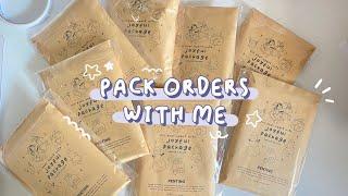 pack orders with me  | real time + ASMR (no music)