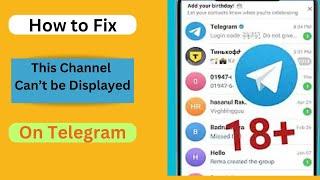 THIS CHANNEL CANNOT BE DISPLAYED TELEGRAM | HOW TO FIX 2024 WORKING