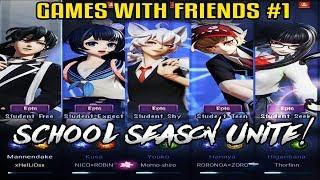 ALL 5 SCHOOL SEASON SKINS! | Games with Friends #1 | Onmyoji Arena