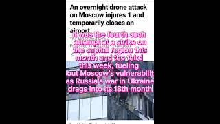 Three Ukrainian drones attack Russia #ukranian_war #drone #rusia #rusiaukrainewar #moscow #trending