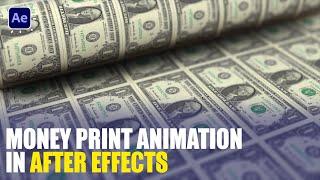 Money Print Animation in Element 3D | After Effects Tutorials