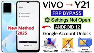 Vivo Y21 Frp Bypass Android 12 New Security 2025 | Vivo Y21 (V2111) Google Account Unlock Without Pc