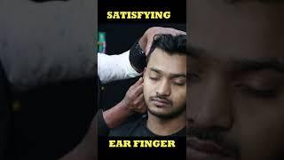 His Ear🫄 After 9 Month | ASMR Ear Finger | Big Eyes Barber | Ear Massage ASMR #shorts