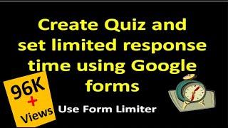 How to create quiz and set time limit in Google forms|Google forms|Customize your google forms