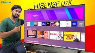 Hisense U7K Review India - Hisense U7K 4K Mini LED QLED TV Unboxing Telugu || 55 inch Best TV 2023