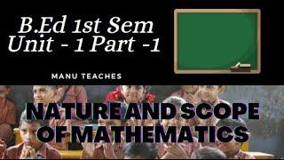 B.Ed. first sem mathematics , Unit-1 , Part 1... useful for TET , CTET competitive exams.(E/M)