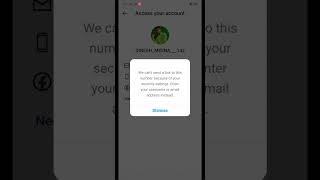 Instagram Login Problem | We Can't send a link to this number because of security settings