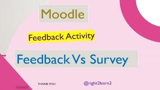 Feedback Activity - Moodle