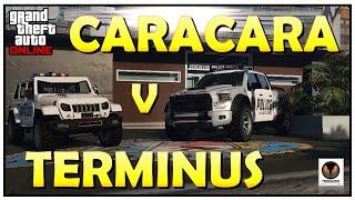 Across the Map in the Caracara and Terminus COP CARS - BRAND NEW from GTA Agents of Sabotage DLC