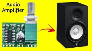 2-Channel Audio Amplifier using PAM8403 Module Make at home|Powerful Audio Amplifier Make use a 1 ic