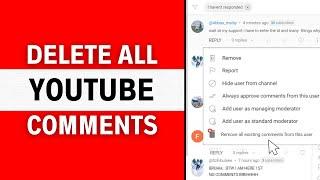 How to Delete ALL YouTube Comments at Once (2024 Interface)