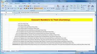 #14-How to Convert Numbers to Text in Excel | How to Convert Number into Indian rupees in Excel