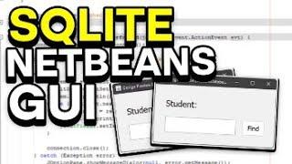 How to Use SQLite in Netbeans With GUI (JFrame in Netbeans 8.2)