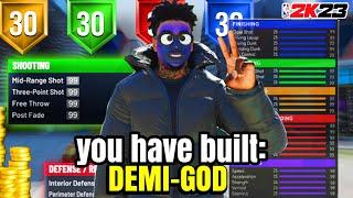 *GAME BREAKING* BEST Build in NBA2K23! Demi God Build! (MUST WATCH!)