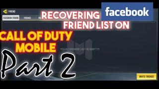 Recovering Facebook Friend List On Call Of Duty Mobile | How To see Facebook Friend List On CODM?