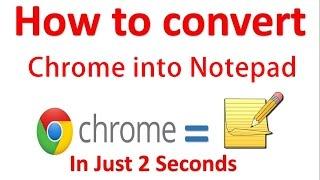 How to use Chrome Browser as Notepad in just 2 seconds | Chrome Tricks