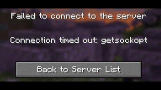 Fix Minecraft Error Getsockopt Failed To Connect To The Server Connection Timed Out PC