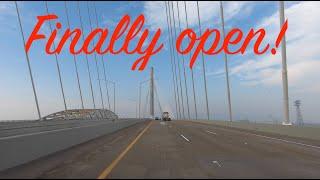 Driving over the NEW Gerald Desmond Bridge (before and after)