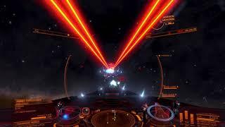 Elite: Dangerous: Federal Corvette - Two Huge Efficient Beam Lasers vs. Elite Anaconda